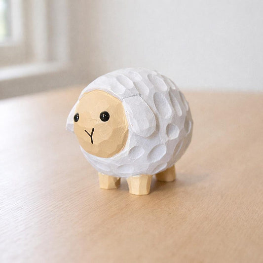 Wooden Sheep Mini Decor for Desk or Shelf